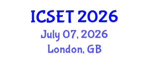 International Conference on Science, Engineering & Technology (ICSET) July 07, 2026 - London, United Kingdom