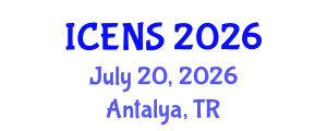 International Conference on Environment and Natural Science (ICENS) July 20, 2026 - Antalya, Turkey