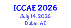 International Conference on Civil and Architectural Engineering (ICCAE) July 14, 2026 - Dubai, United Arab Emirates