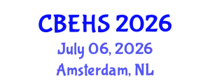 International Congress on Chemical, Biological, Environmental & Health Sciences (CBEHS) July 06, 2026 - Amsterdam, Netherlands