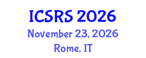 International Conference on System Reliability and Safety (ICSRS) November 23, 2026 - Rome, Italy