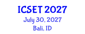 International Conference on Science, Engineering & Technology (ICSET) July 30, 2027 - Bali, Indonesia