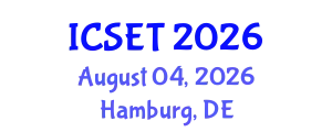 International Conference on Science, Engineering & Technology (ICSET) August 04, 2026 - Hamburg, Germany