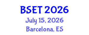 International Conference on Science, Engineering & Technology (BSET) July 15, 2026 - Barcelona, Spain