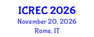 International Conference on Renewable Energy and Conservation (ICREC) November 20, 2026 - Rome, Italy