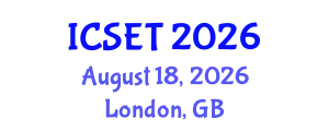 International Conference on Science, Engineering & Technology (ICSET) August 18, 2026 - London, United Kingdom