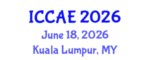 International Conference on Civil and Architectural Engineering (ICCAE) June 18, 2026 - Kuala Lumpur, Malaysia