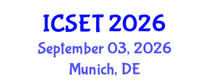 International Conference on Science, Engineering & Technology (ICSET) September 03, 2026 - Munich, Germany