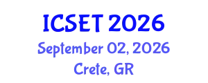 International Conference on Science, Engineering & Technology (ICSET) September 02, 2026 - Crete, Greece