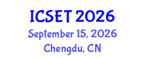 International Conference on Science, Engineering & Technology (ICSET) September 15, 2026 - Chengdu, China