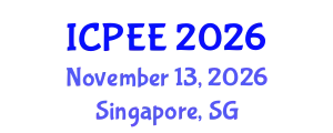 International Conference on Power and Electrical Engineering (ICPEE) November 13, 2026 - Singapore, Singapore