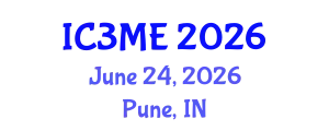 International Conferences on Mining, Metallurgy, and Materials Engineering (IC3ME) June 24, 2026 - Pune, India