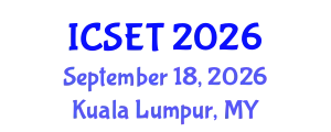 International Conference on Science, Engineering & Technology (ICSET) September 18, 2026 - Kuala Lumpur, Malaysia