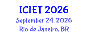 International Conference on Innovative Engineering Technologies (ICIET) September 24, 2026 - Rio de Janeiro, Brazil
