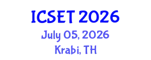 International Conference on Science, Engineering & Technology (ICSET) July 05, 2026 - Krabi, Thailand