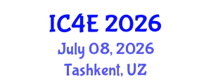 International Conference on E-Education, E-Business, E-Management and E-Learning (IC4E) July 08, 2026 - Tashkent, Uzbekistan