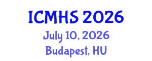 International Conferences on Medical and Health Science (ICMHS) July 10, 2026 - Budapest, Hungary