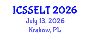 International Conference on Social Science, E-Education and New Learning Technologies (ICSSELT) July 13, 2026 - Krakow, Poland
