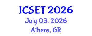 International Conference on Science, Engineering & Technology (ICSET) July 03, 2026 - Athens, Greece