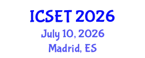 International Conference on Science, Engineering & Technology (ICSET) July 10, 2026 - Madrid, Spain