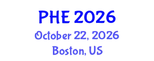 Global Conference on Public Health & Epidemiology (PHE) October 22, 2026 - Boston, United States