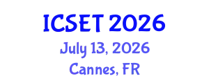 International Conference on Science, Engineering & Technology (ICSET) July 13, 2026 - Cannes, France