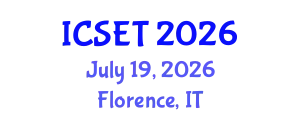 International Conference on Science, Engineering & Technology (ICSET) July 19, 2026 - Florence, Italy