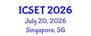 International Conference on Science, Engineering & Technology (ICSET) July 20, 2026 - Singapore, Singapore