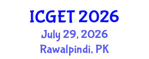International Conference on Green Energy and Technology (ICGET) July 29, 2026 - Rawalpindi, Pakistan
