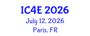 International Conference on E-Education, E-Business, E-Management and E-Learning (IC4E) July 12, 2026 - Paris, France