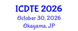 International Conference on Digital Technology in Education (ICDTE) October 30, 2026 - Okayama, Japan