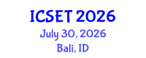 International Conference on Science, Engineering & Technology (ICSET) July 30, 2026 - Bali, Indonesia