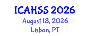 International Congress on Arts, Humanities and Social Sciences August 18, 2026 - Lisbon, Portugal