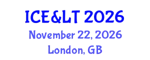 International Conference on Education & Learning Technology November 22, 2026 - London, United Kingdom