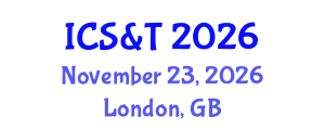 International Conference on Science & Technology November 23, 2026 - London, United Kingdom