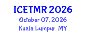 International Conference on Emerging Trends in Multidisciplinary Research (ICETMR) October 07, 2026 - Kuala Lumpur, Malaysia