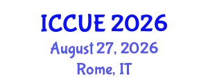 International Conference on Civil and Urban Engineering (ICCUE) August 27, 2026 - Rome, Italy