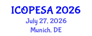 International Conference on Power Energy Systems and Applications (ICOPESA) July 27, 2026 - Munich, Germany