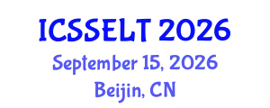 International Conference on Social Science, E-Education and New Learning Technologies (ICSSELT) September 15, 2026 - Beijin, China