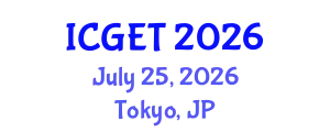 International Conference on Green Energy Technologies (ICGET) July 25, 2026 - Tokyo, Japan