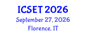 International Conference on Science, Engineering & Technology (ICSET) September 27, 2026 - Florence, Italy