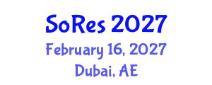 International Conference on Interdisciplinary Research in Social Sciences (SoRes) February 16, 2027 - Dubai, United Arab Emirates