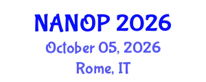 Nanophotonics and Micro/Nano Optics International Conference (NANOP) October 05, 2026 - Rome, Italy