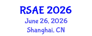 International Conference on Robotics Systems and Automation Engineering (RSAE) June 26, 2026 - Shanghai, China