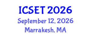 International Conference on Science, Engineering & Technology (ICSET) September 12, 2026 - Marrakesh, Morocco