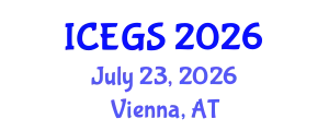 International Congress on Earth and Geological Sciences (ICEGS) July 23, 2026 - Vienna, Austria
