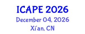 International Conference on Aerospace Propulsion Engineering (ICAPE) December 04, 2026 - Xi'an, China