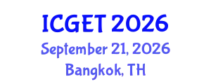 International Conference on Green Energy and Technology (ICGET) September 21, 2026 - Bangkok, Thailand