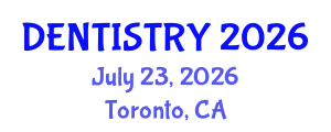 Dentistry Conference (DENTISTRY) July 23, 2026 - Toronto, Canada