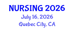 Nursing Conference (NURSING) July 16, 2026 - Quebec City, Canada